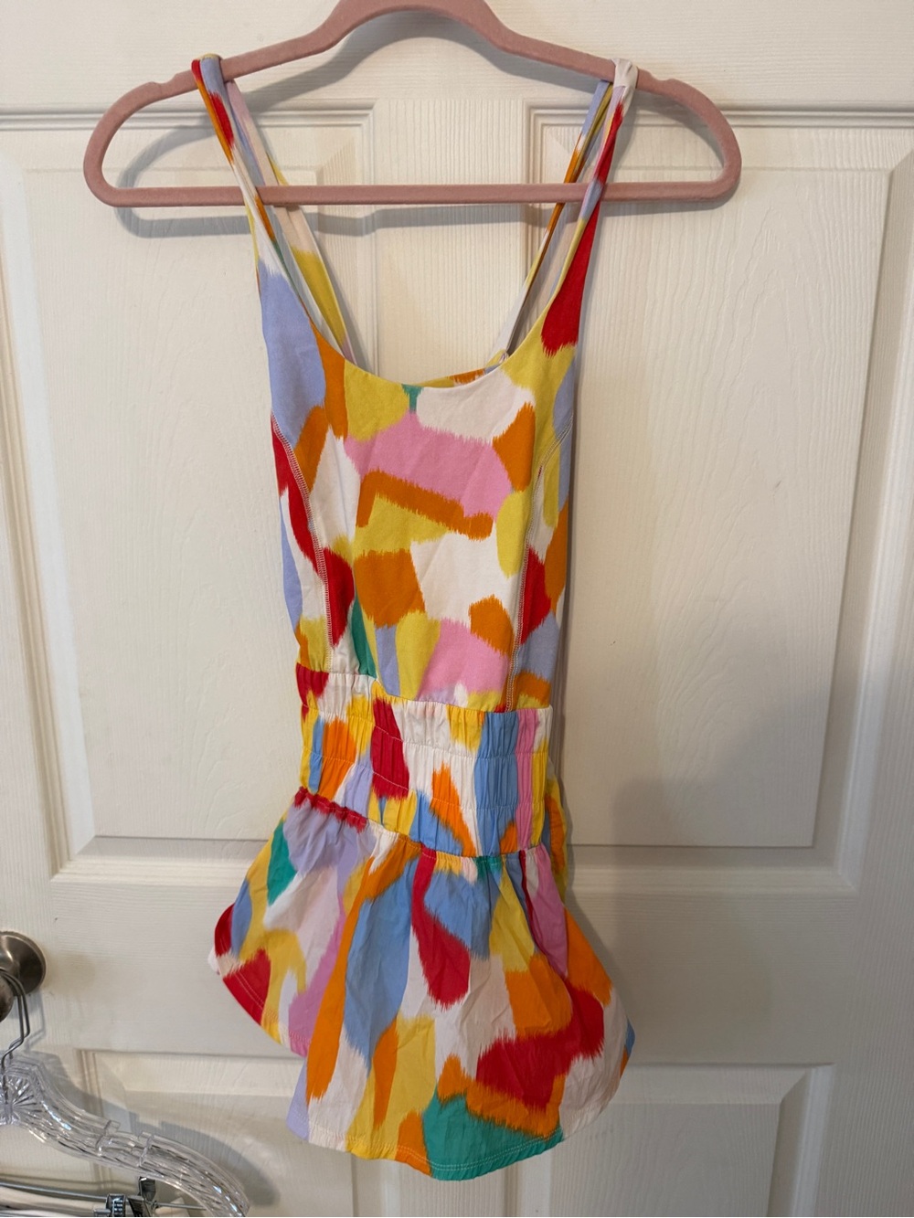 Peach Love California Multicolor Brushstroke Romper